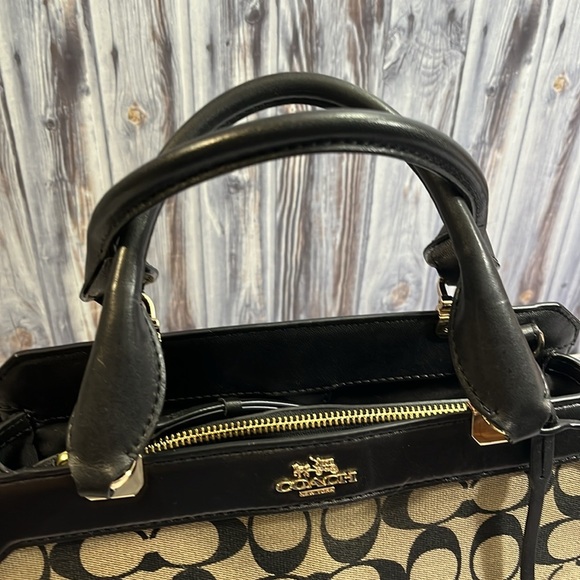 COACH SHOULDER BAG/CROSSBODY SIGNATURE CANVAS AND LEATHER. - Picture 15 of 16